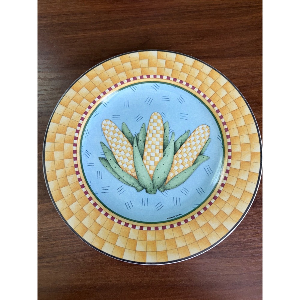 Debbie Mumm Blue Ribbon Salad Plates Set of 4 Sakura Vegetable Plates - Picture 4 of 11
